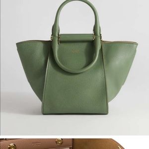 Maxmara green sage handbag with crossbody strap